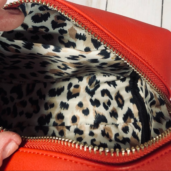 Charlotte & Emerson Toiletry/Cosmetic Bag - Red & Leopard - Picture 7 of 7